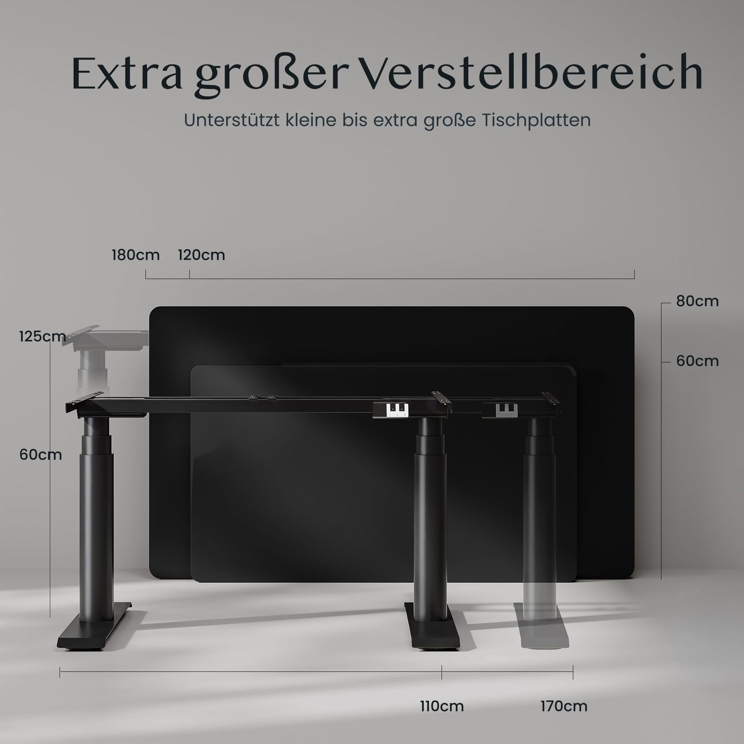 FLEXISPOT CylineX Pro Tischgestell Elektrisch, Dual Motor, 200 kg