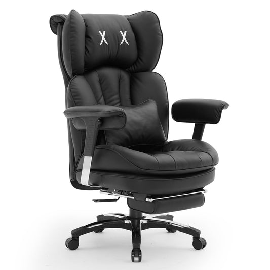 Efomao Ergonomischer Bürostuhl mit Fußstütze & Lendenkissen