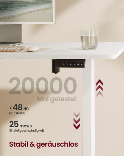 SONGMICS Elektrischer Schreibtisch 180x80 cm, höhenverstellbar