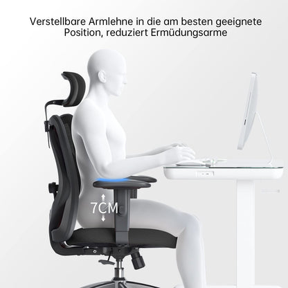 SIHOO Ergonomischer Bürostuhl mit Lordosenstütze, bis 150 kg