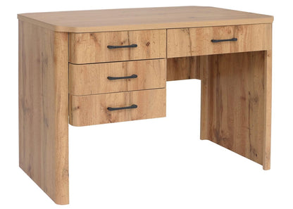 Mendler Schreibtisch HWC-P42, 4 Schubladen, 110x60 cm, Wotan-Eiche