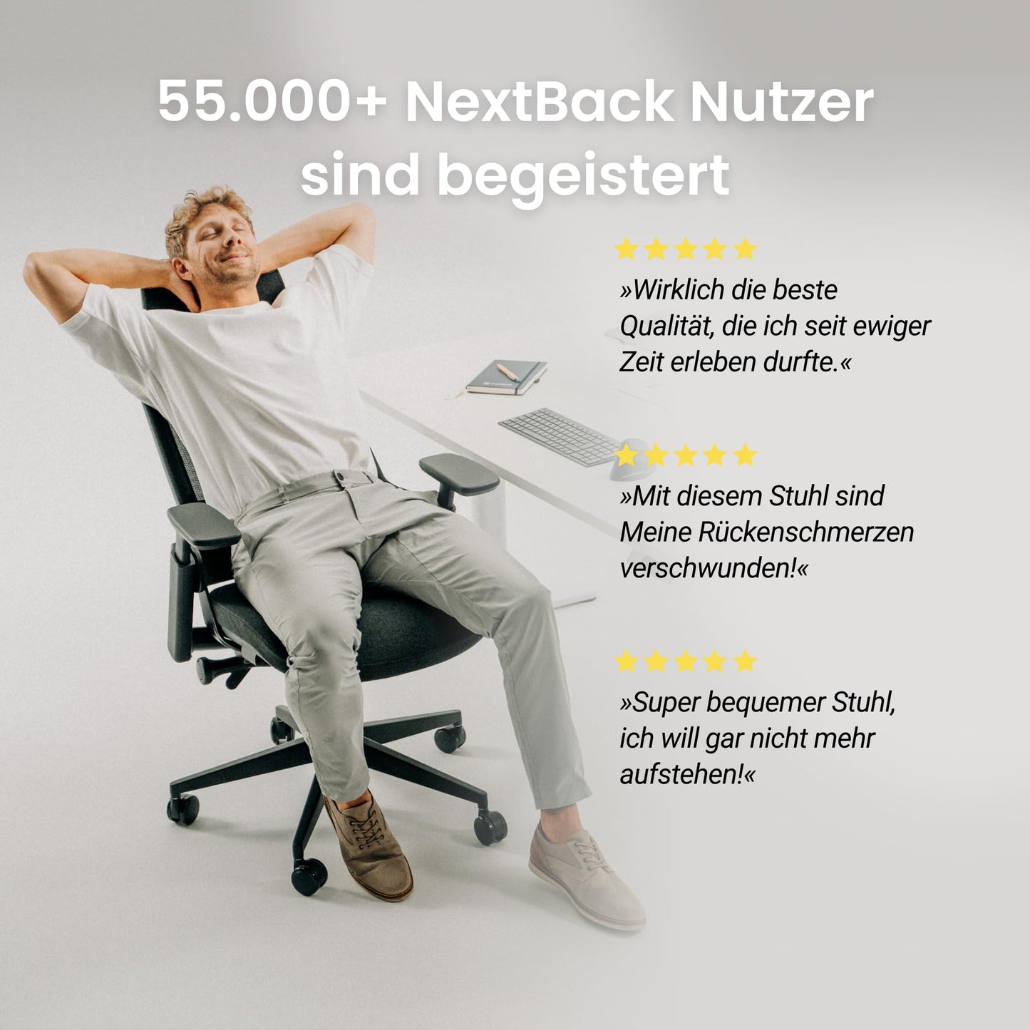 Ergotopia NextBack Pro Ergonomischer Bürostuhl bis 150 kg