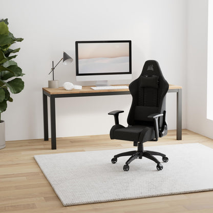 Corsair TC100 Gaming-Stuhl – Stoff, Lenden- & Nackenkissen