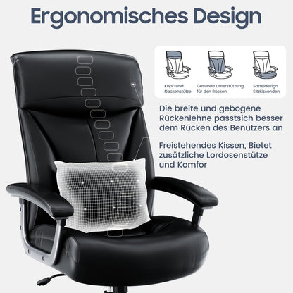 Asukale Chefsessel XXL 200kg – Kunstleder, ergonomisch