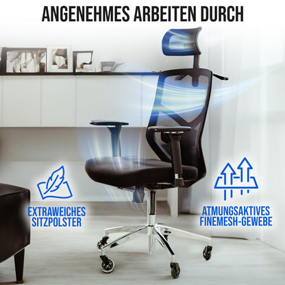 ELITESEATS Ergonomischer Bürostuhl – Atmungsaktiv, 150 kg