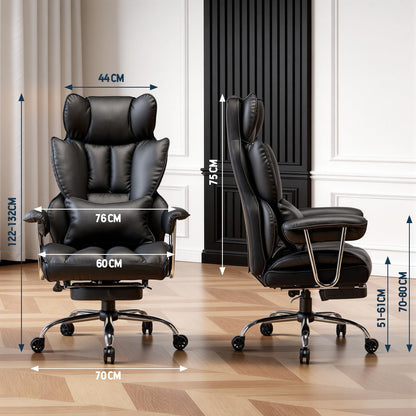 Efomao Ergonomischer Bürostuhl bis 200 kg mit Fußstütze