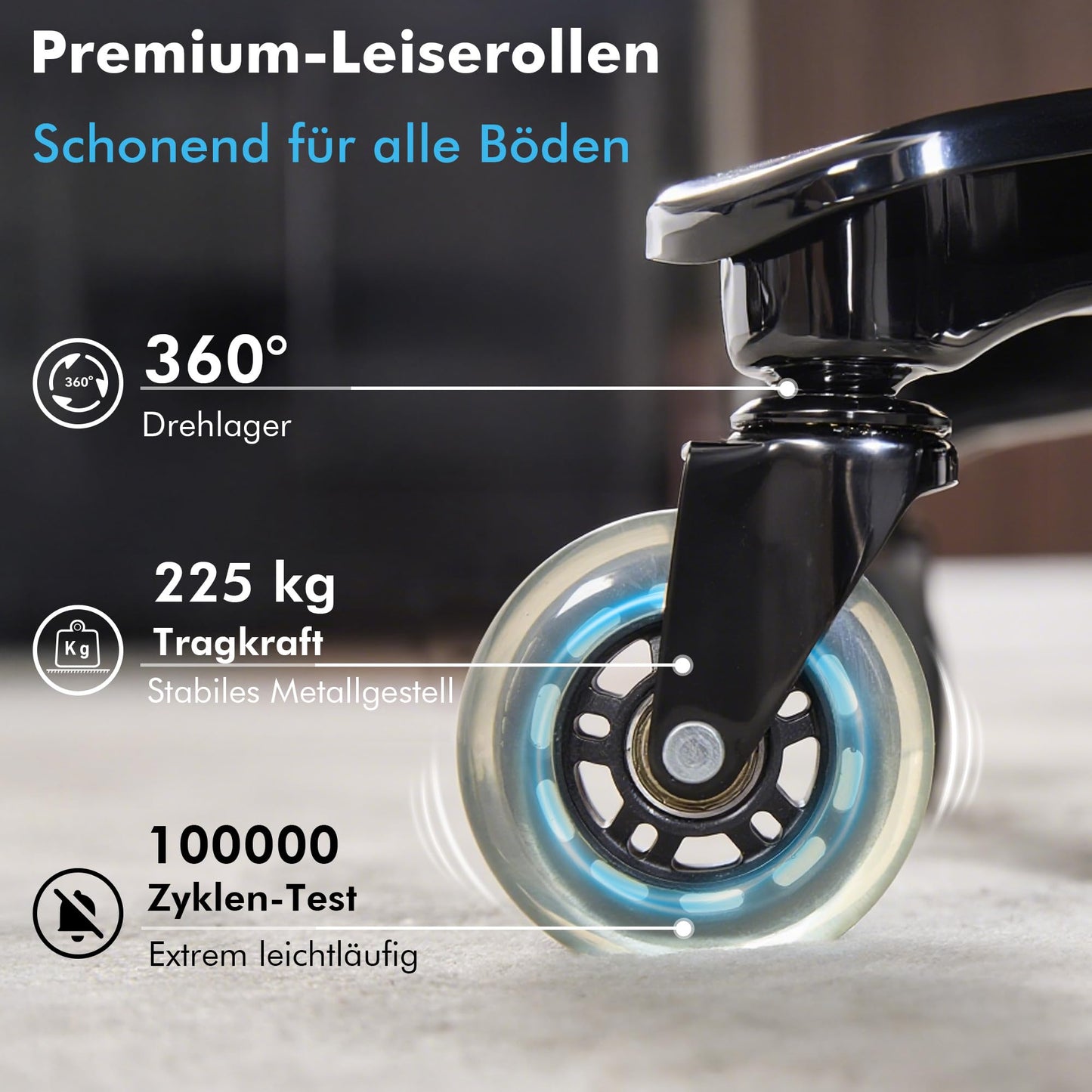 DEKKETO Chefsessel mit Fußstütze & Massagefunktion – PU Leder