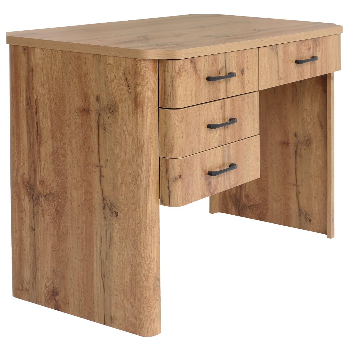 Mendler Schreibtisch HWC-P42, 4 Schubladen, 110x60 cm, Wotan-Eiche