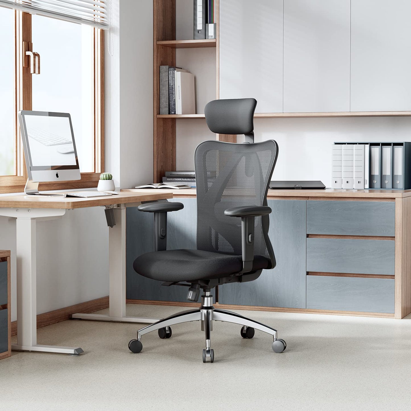 SIHOO Ergonomischer Bürostuhl mit Lordosenstütze, bis 150 kg