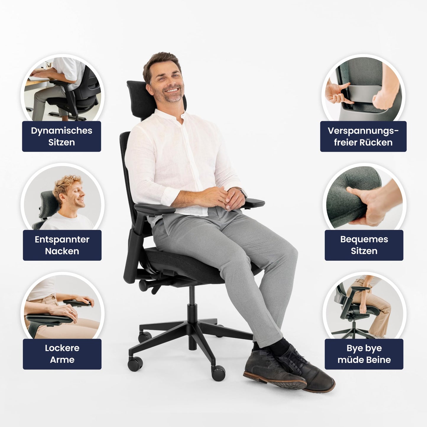 Ergotopia NextBack Pro Ergonomischer Bürostuhl bis 150 kg