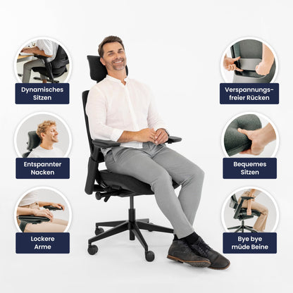 Ergotopia NextBack Pro Ergonomischer Bürostuhl bis 150 kg