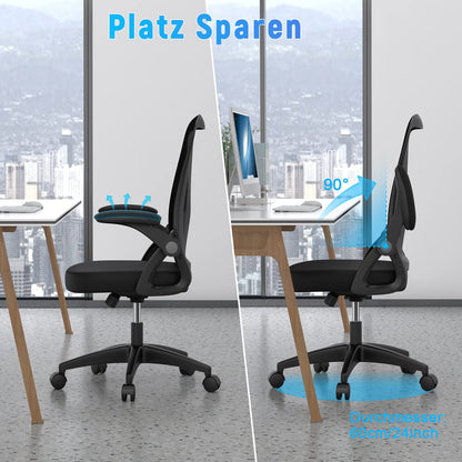 Naspaluro Ergonomischer Bürostuhl mit Netz & Lordosenstütze