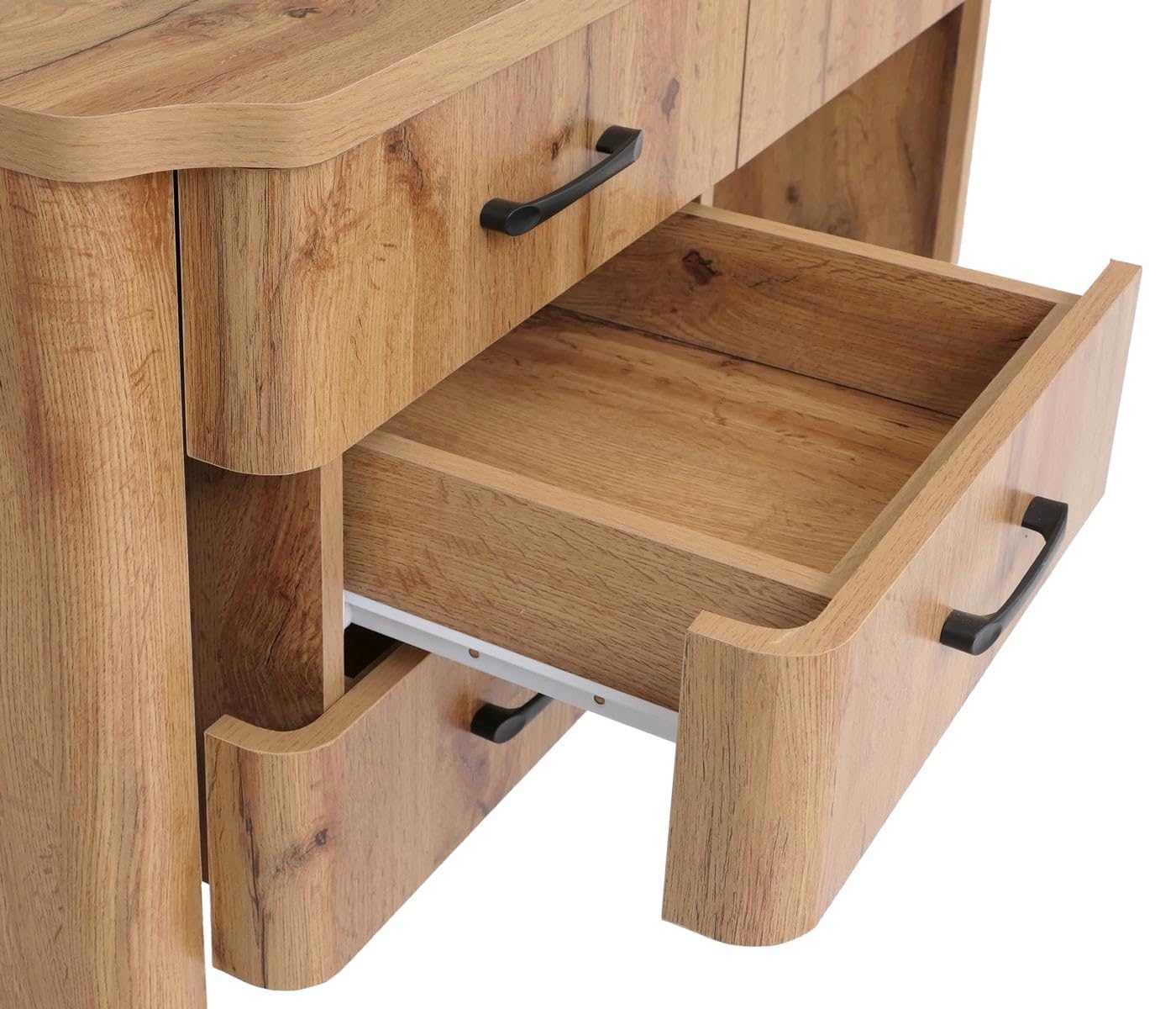 Mendler Schreibtisch HWC-P42, 4 Schubladen, 110x60 cm, Wotan-Eiche