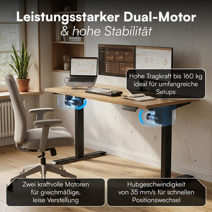 STEELSØN Altara Schreibtisch Gestell elektrisch höhenverstellbar