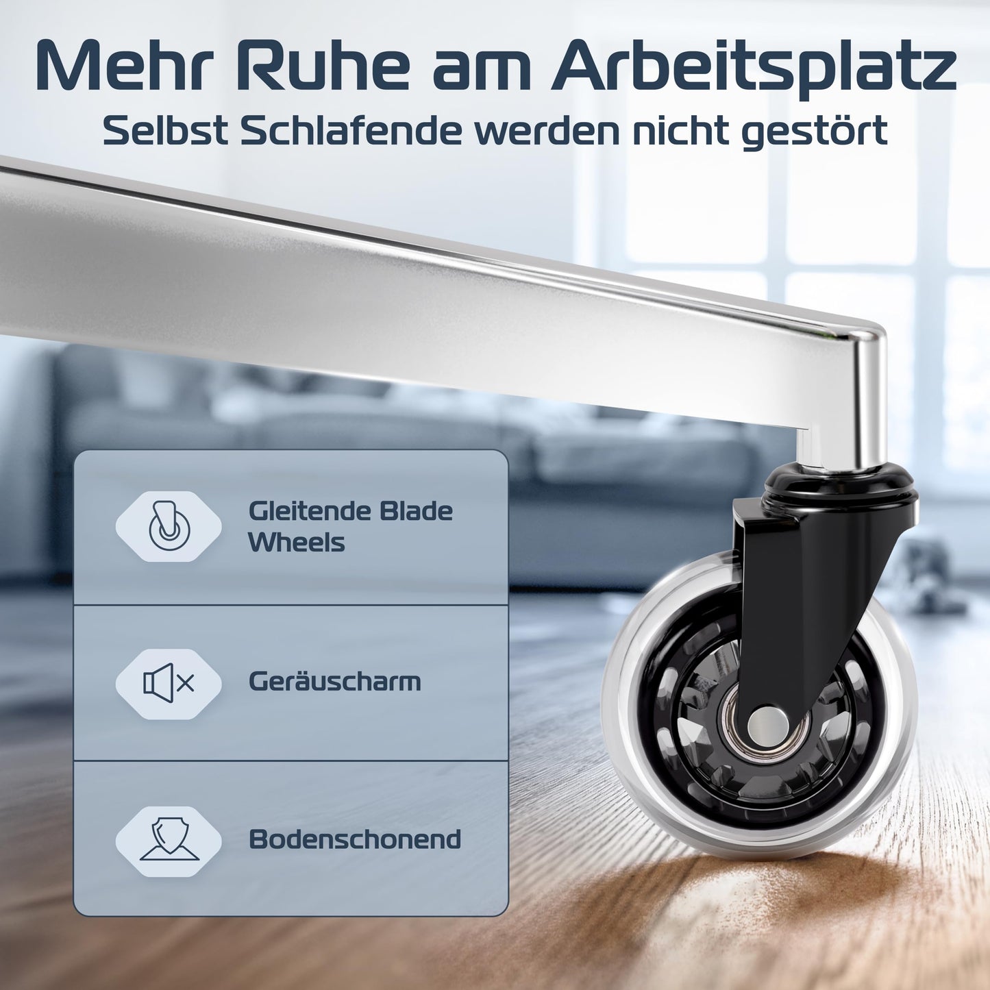 CLOUVOU CleverSeat Bürostuhl 150kg – Ergonomisch, 4D Armlehnen