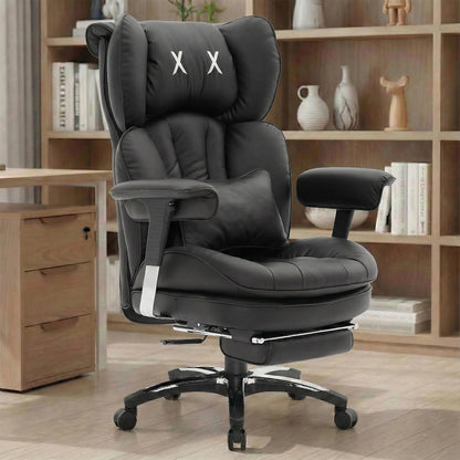 Efomao Ergonomischer Bürostuhl mit Fußstütze & Lendenkissen