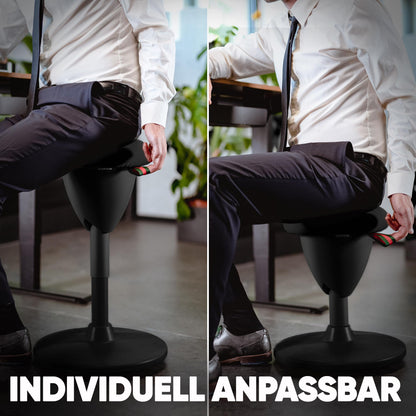 SteinLife Ergonomischer Bürohocker Höhenverstellbar 48–68 cm
