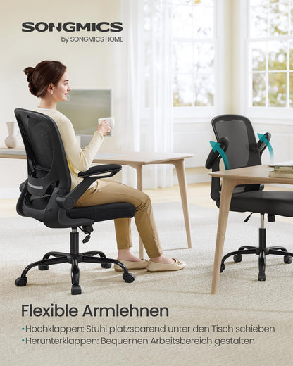SONGMICS Ergonomischer Bürostuhl mit Mesh & Kopfstütze