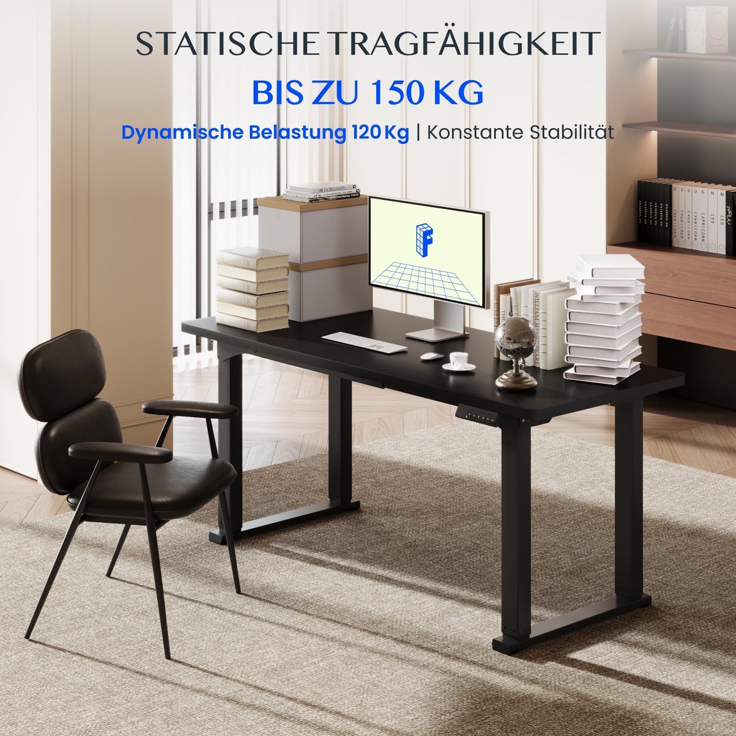 FLEXISPOT 4-Bein Tischgestell Elektrisch, Dual Motor, 71,5–118,5 cm
